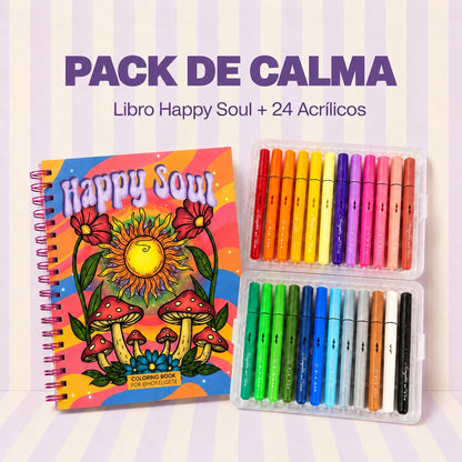 Pack Happy Soul + Plumones acrílicos 24 unidades
