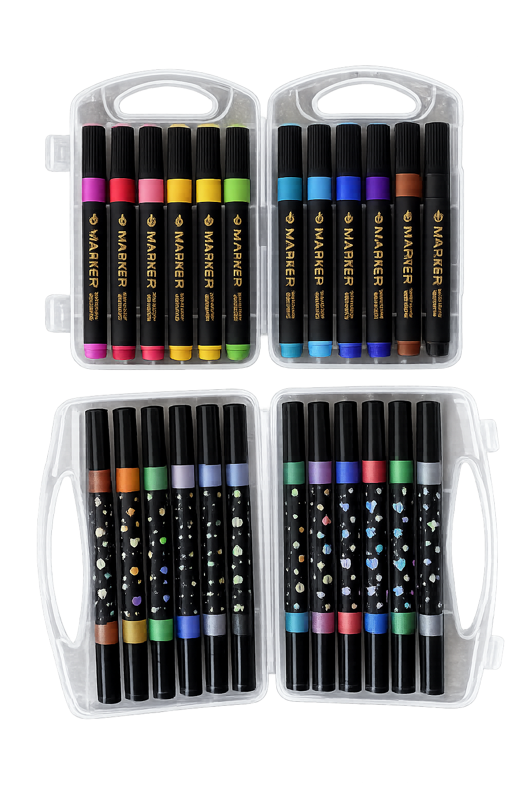 Pack Plumones Acuarelables + Glitters