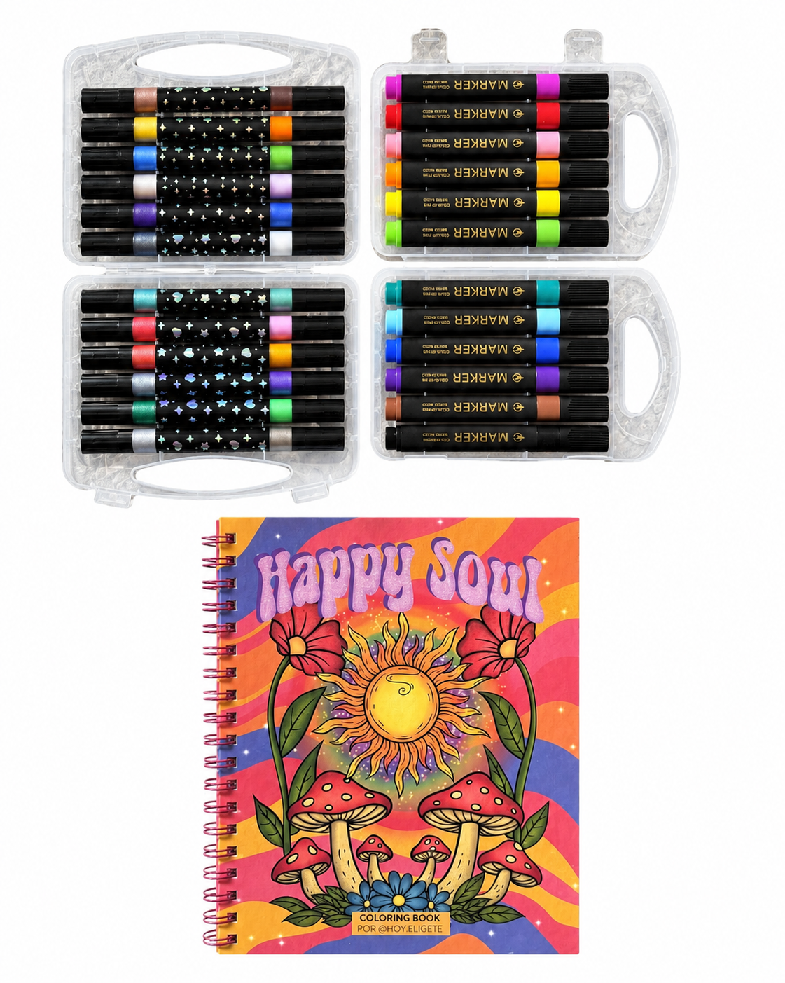 Pack Happy Soul + Acuarelables + Glitter