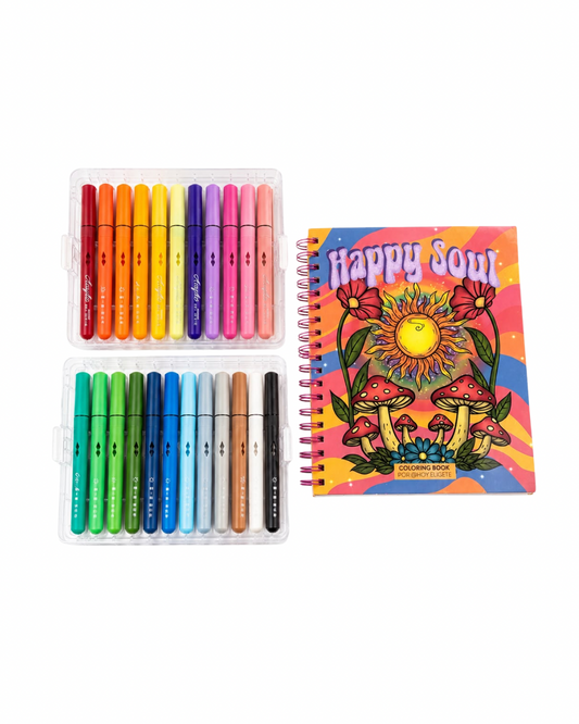 Pack Happy Soul + Plumones acrílicos 24 unidades