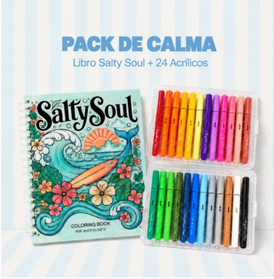 Pack Salty Soul + Plumones Acrílicos 24 unidades
