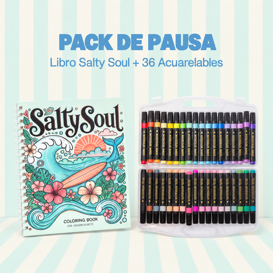 Pack Salty Soul + 36 Plumones Acuarelables