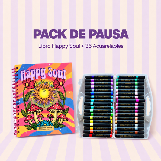 Pack Happy Soul + 36 Plumones acuarelables