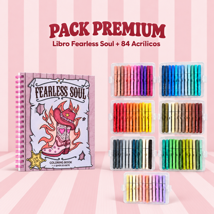 Pack Premium: Libro Fearless Soul + 84 Acrílicos