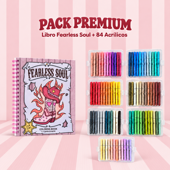Pack Premium: Libro Fearless Soul + 84 Acrílicos