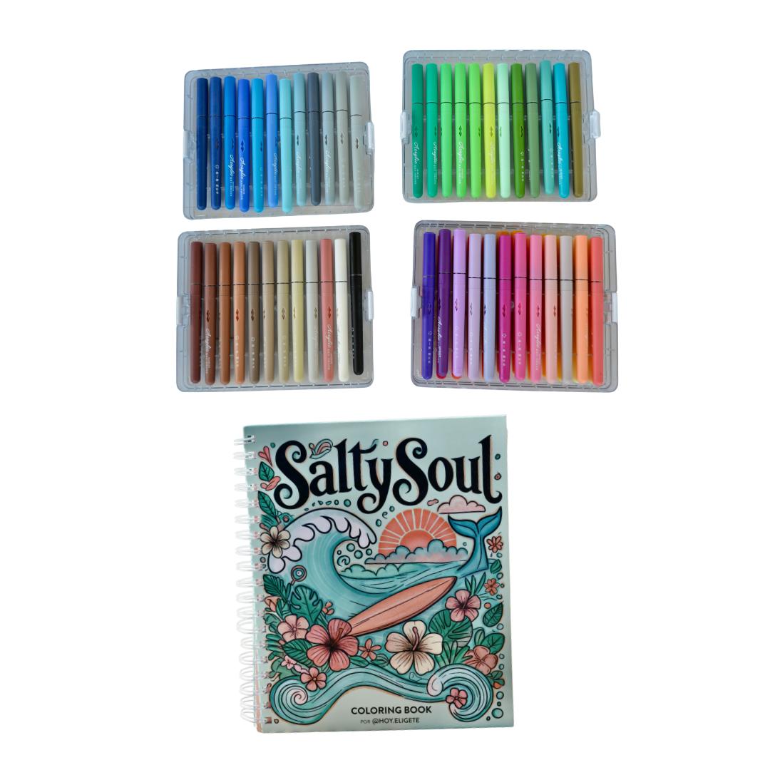 Pack Salty Soul + Plumones Acrílicos 24 unidades