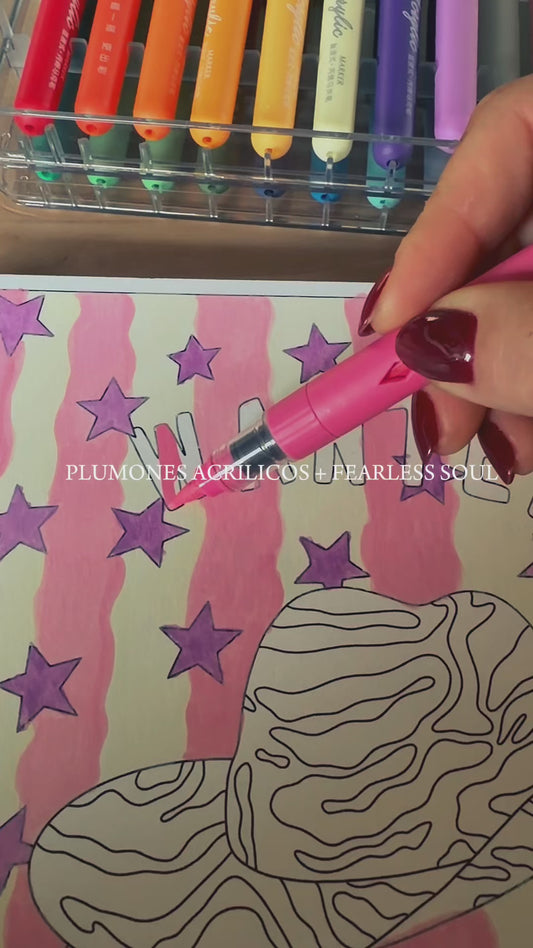 Pack Fearless Soul + Plumones acrílicos 24 unidades